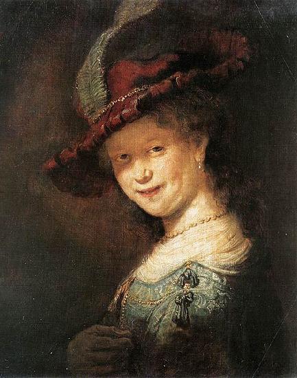 REMBRANDT Harmenszoon van Rijn Portrait of the Young Saskia oil painting image